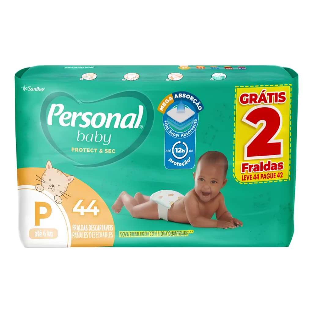 Fralda Descartável na Promoção Personal Baby Mega Kits Disponíveis - Todos os tamanhos