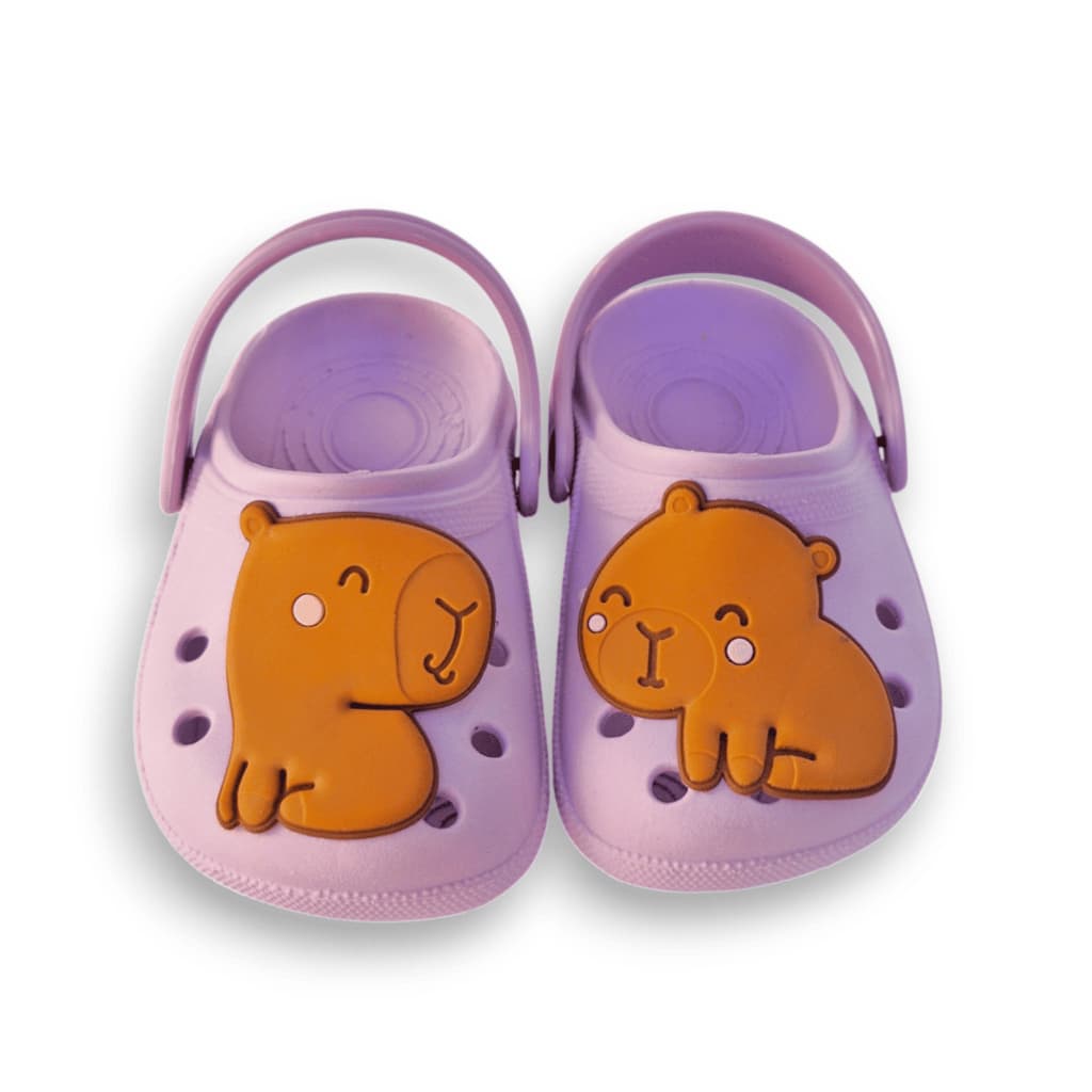 Sandália babuche infantil menina capivara capi capibara jardim confortável leve escola confortavel