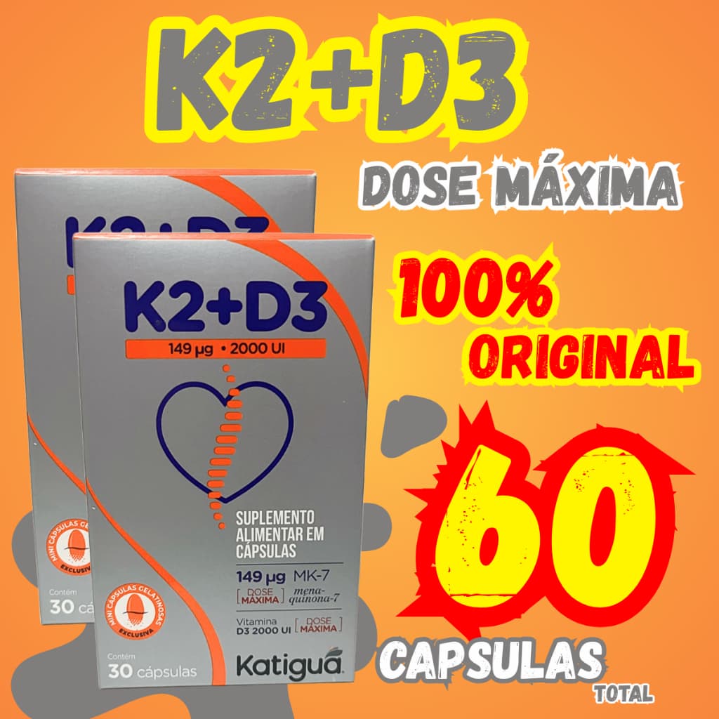 Vitamina k2+D3 dose máxima de vitaminas  katinguá