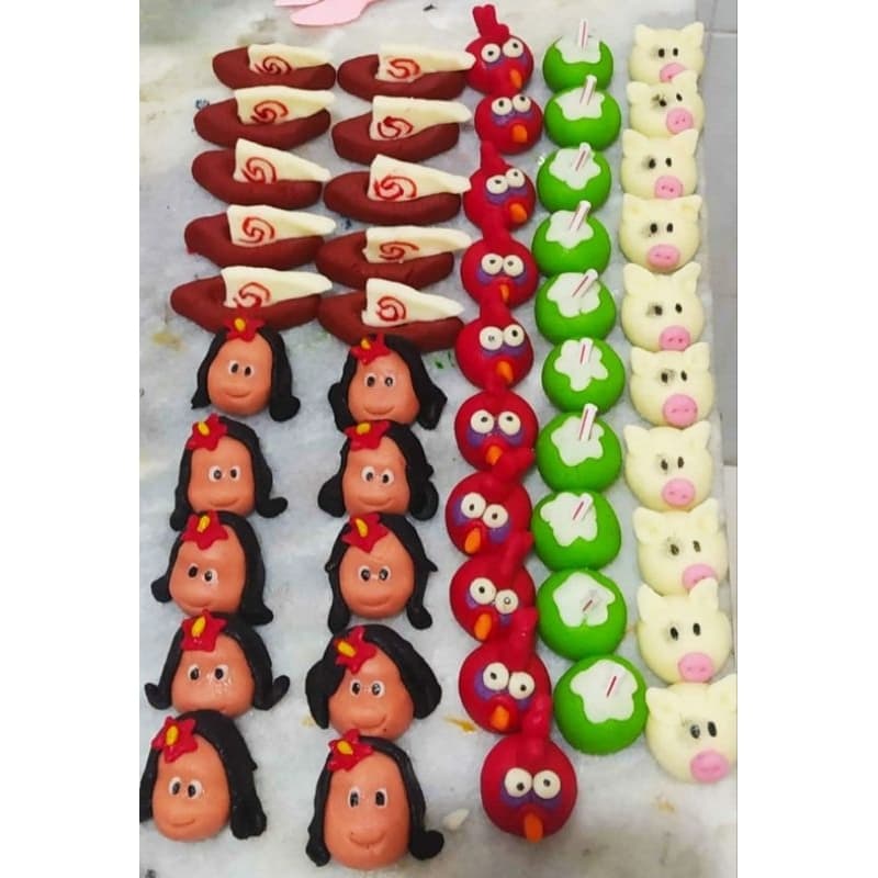 Docinhos modelados de leite em pó no tema Moana. 10 unidades. Doce leite ninho. Aniversário infantil , Festa .