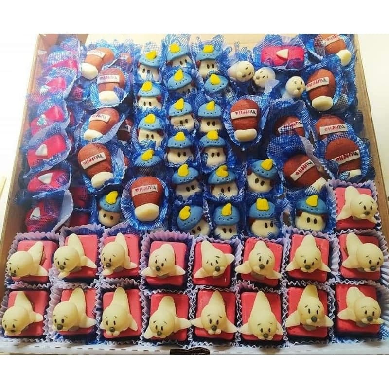 Docinhos modelados de leite em pó no tema Lucas Neto. 10 unidades. Doces de leite ninho. Festa infantil, Aniversário.