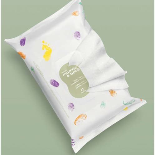 Lenços Umedecidos com Fragrância Natura Mamãe e Bebê 50fls Produto Lacrado Original