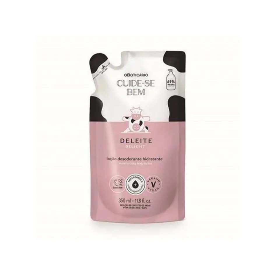 Boticário Refil Cuide se Bem Deleite Hidratante Corporal, 350ml