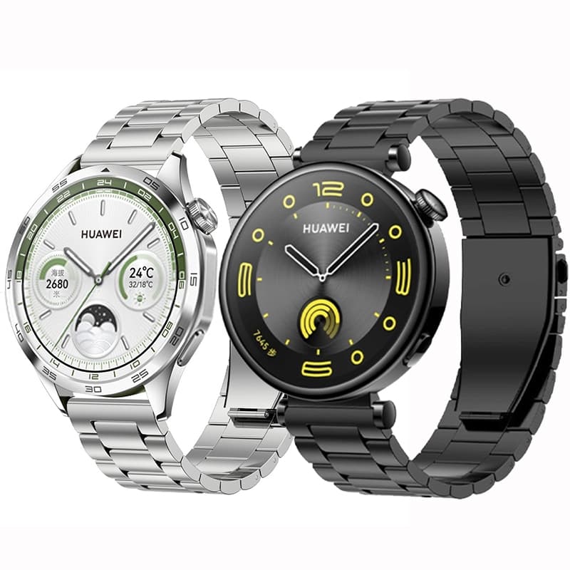 Pulseira de 18mm 20mm 22mm para Smartwatch Huawei Watch GT4 GT5 GT6 41mm 46mm GT 2 3 4 5 Pro Metal em aço inoxidável