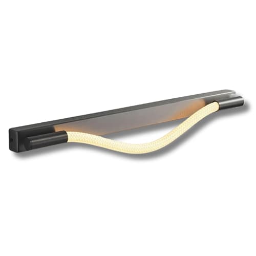 Luminária LED Bivolt 12w Mangueira Corda Silicone Preto Com LED Driver Decoração Rústica Minimalista Branco Quente