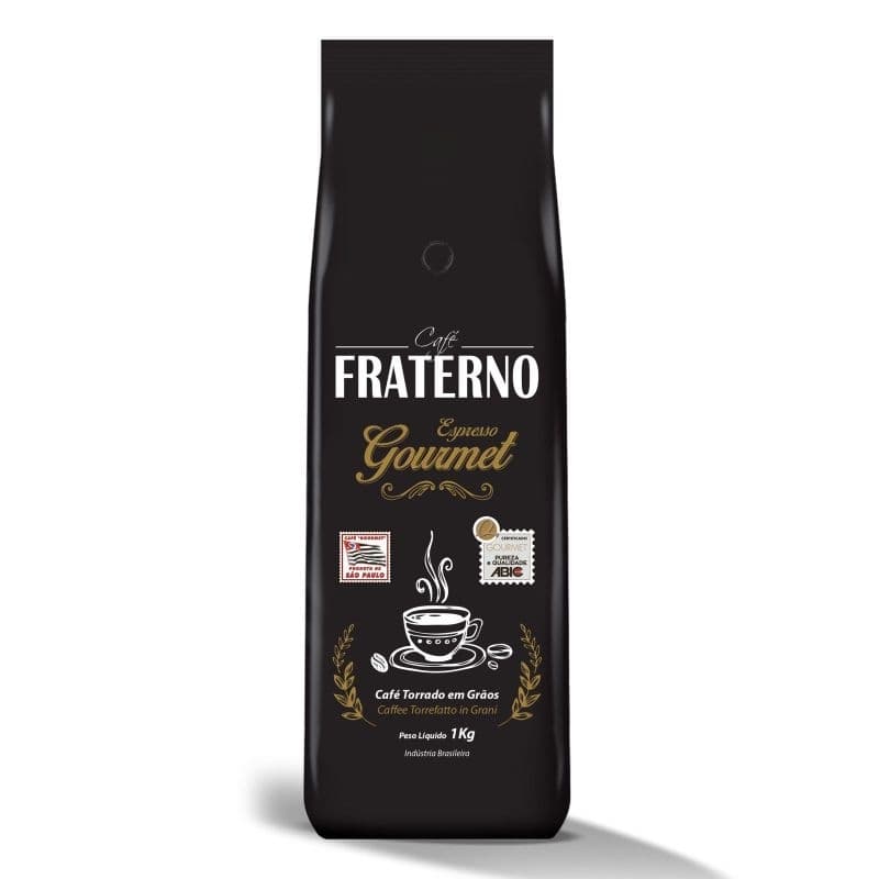 Café em Grãos Torrado 100% Arábica Fraterno Gourmet 1Kg