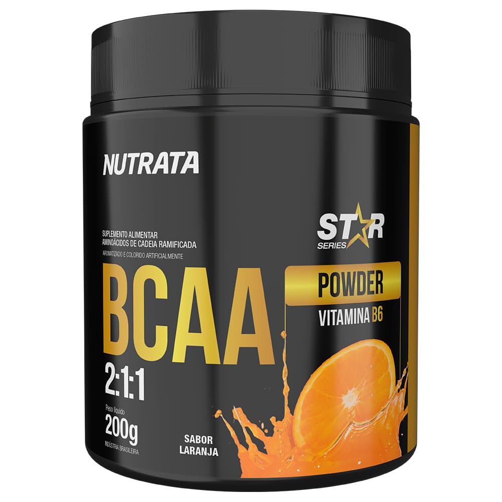 Nutrata Bcaa Powder 2:1:1 Star Series Pote 200g com Vitamina B6