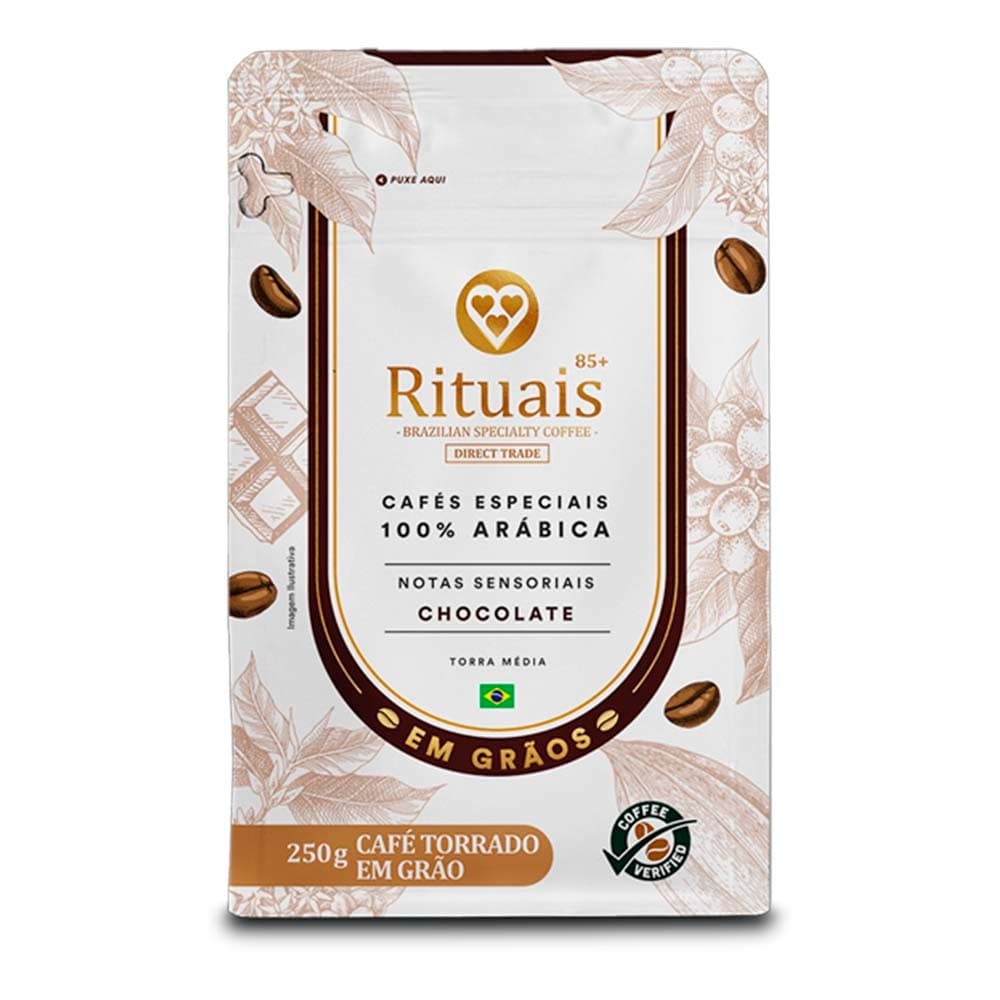 Café em Grãos 3 Corações Rituais Gourmet Chocolate 250g
