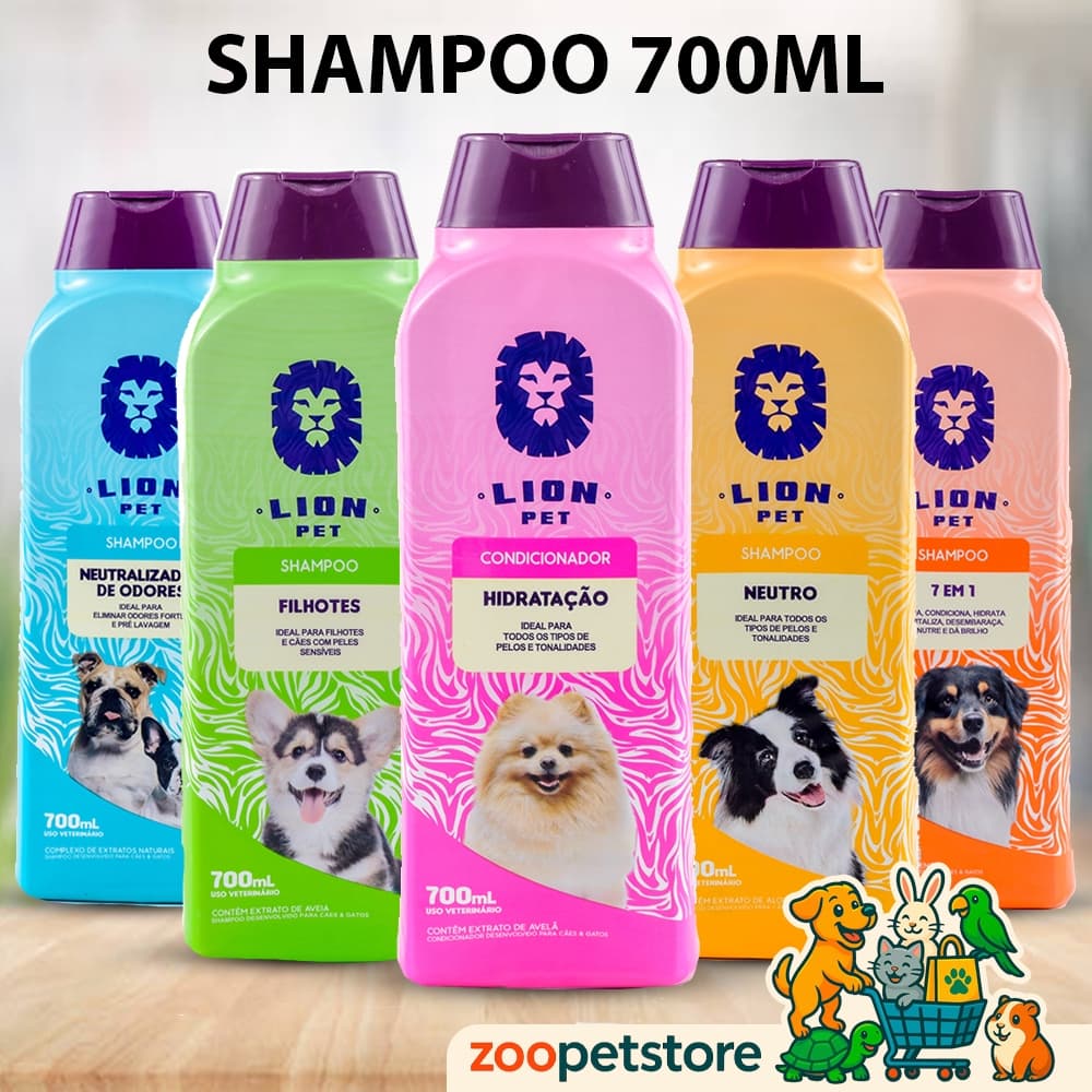 Shampoo e Condicionador para Cachorro e Gato Lion Pet 700ml