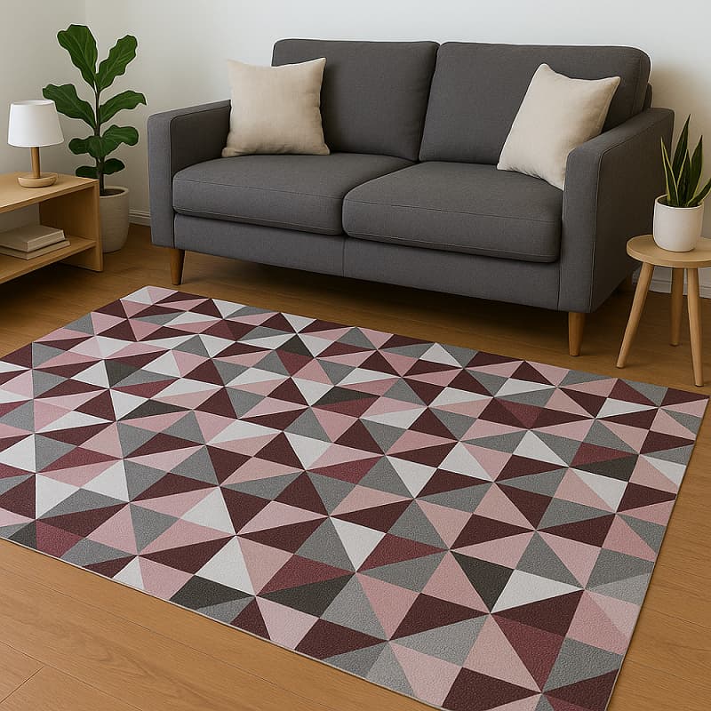 Tapete Sala/quarto Antiderrapante 1,00 X 1,40 Jacquard Geométrico