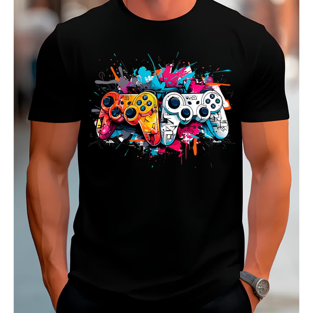 Camiseta Controles de Vídeo Game Camisa 100% Algodão Tshirt Estampado Controle Jogo