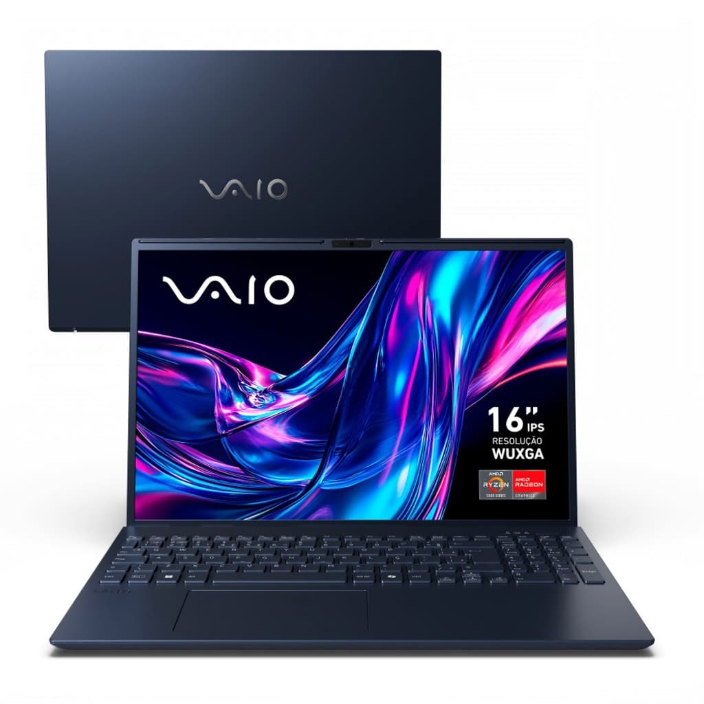 Notebook VAIO FE 16 AMD® Ryzen  5-5625U Windows 11 Home 12GB 512GB SSD 16" IPS - Cinza Grafite