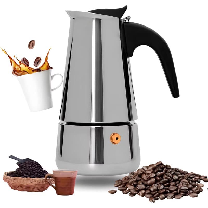 Máquina de Café Cafeteira Italiana 9 Xícaras Expresso em Inox- 450 ml
