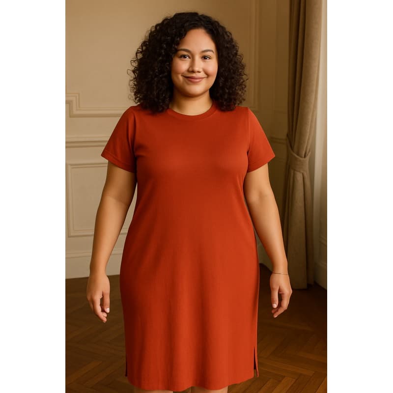 Vestido feminino Plus size Midi roupa feminina elegante vestido Ribana