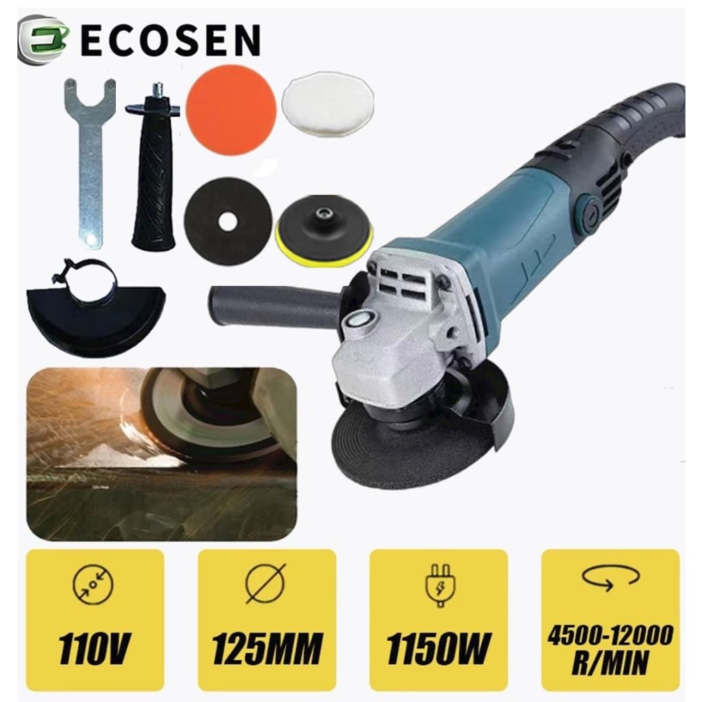 Politriz Lixadeira Esmerilhadeira 4.1/2 110v ou 220v  1150w  Multifunções 6 Velocidades Songhe Tools  ECOSEN