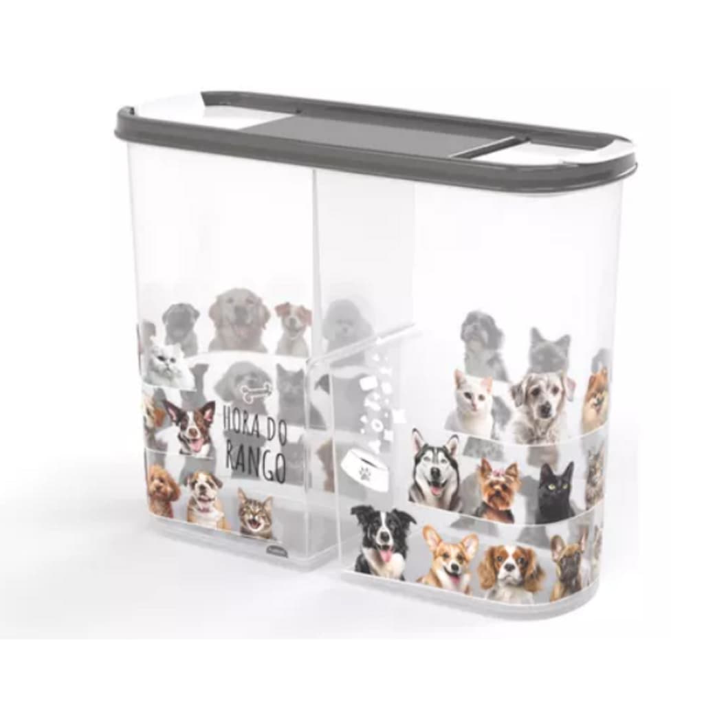 Porta Ração Dispenser Ração Petisco Cachorro Cães Gatos Pet REF 23