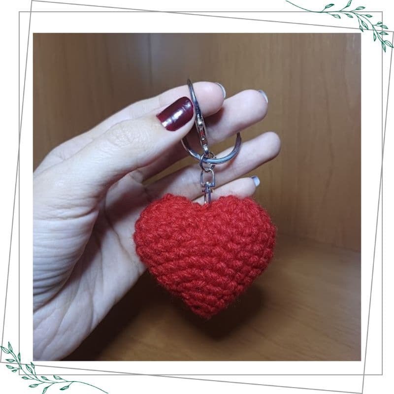 Kit 5/10/15 Chaveiros Coração Amigurumi Crochê