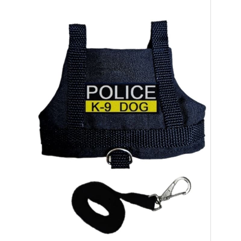 Coleira Peitoral Pet com Guia Segurança Police Dog