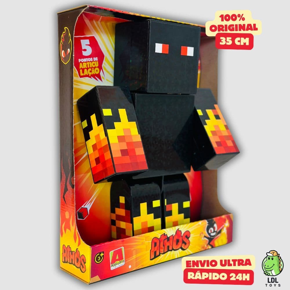 Boneco Articulado Athos 35cm Youtuber Gamer Skin Algazarra