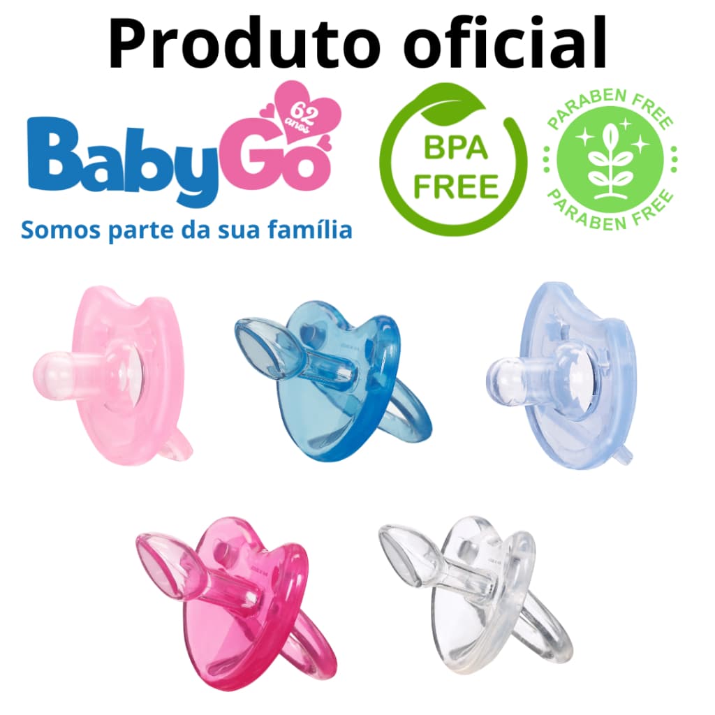 chupeta calmante, chupeta transparente soft 100% silicone Macio