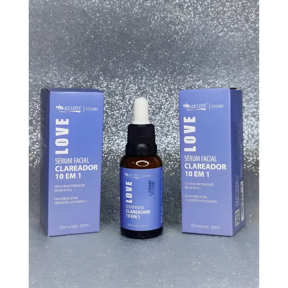 Sérum Facial Vitamina C  + Clareador Facial 10 em 1 Max Love