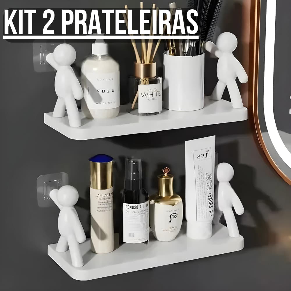 Suportes Organizador Cisne/Boneco Pratilheiras Moderno Multiuso Plastico Para Banheiro Cozinha Sala Com Adesivo