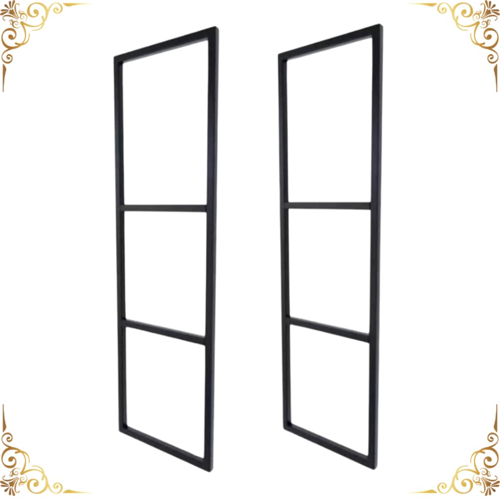 2 Suporte Prateleira Tripla Suspensa Parede Teto Estilo Industrial Ferro Metalon 100cm