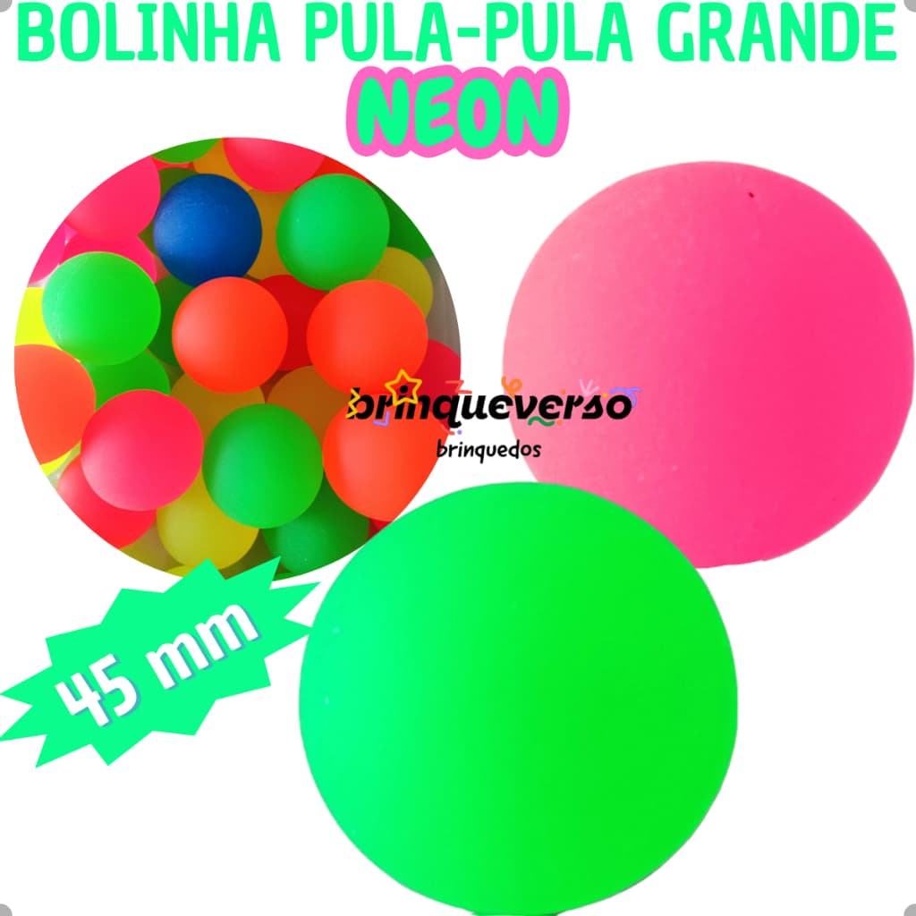 1/10Un Bolinha Pula Pula Grande 45mm Neon Especial 4,5 cm Para Lembrancinha, Pets,Cachorro Kit Festa