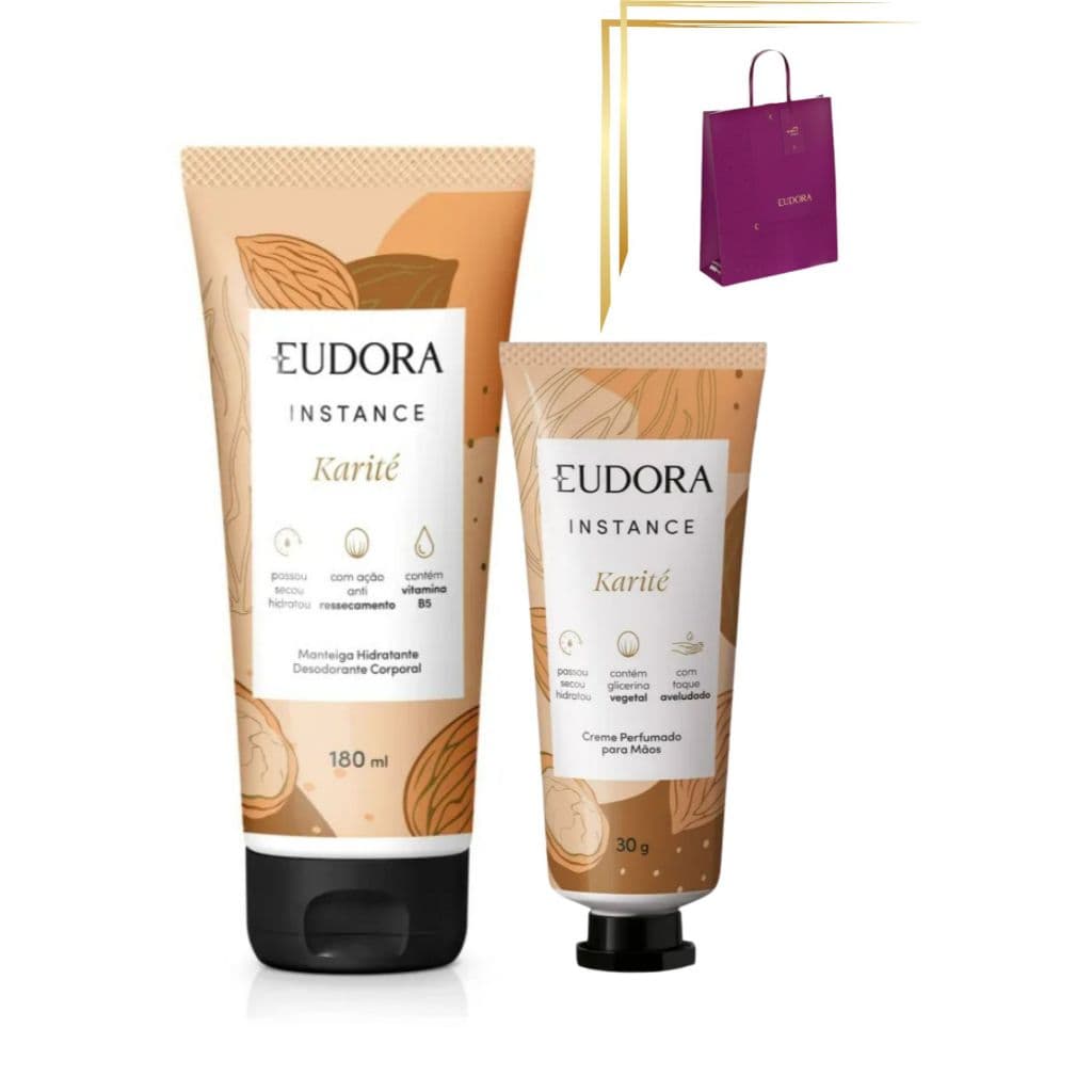 Presente barato Feminino Eudora - Kit Karite Hidratante Corporal e Hidratante de mãos