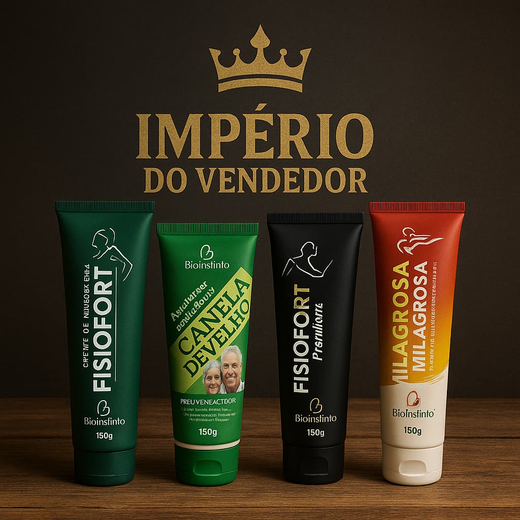 Kit 4 Pomadas Massageadoras 150g - BioInstinto Fisiofort Canela De Velho Milagrosa Fisiofort Premium