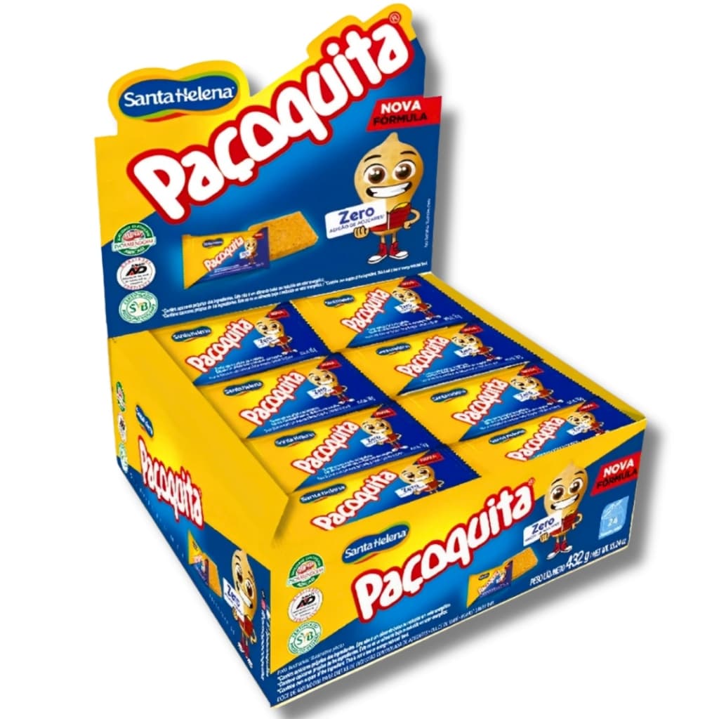 Paçoca Paçoquita Zero Açúcares C/24 Unidades 432g Santa Helena – Fit e Saudável