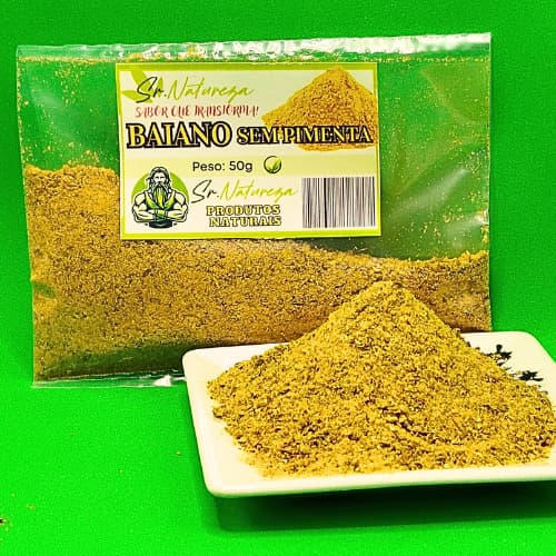 Tempero Baiano Sem Pimenta 50g - Sr Natureza Produtos Naturais