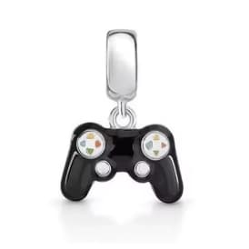 Berloque 100% prata 925 no formato de controle de videogame jogo Playstation Xbox game cod J90