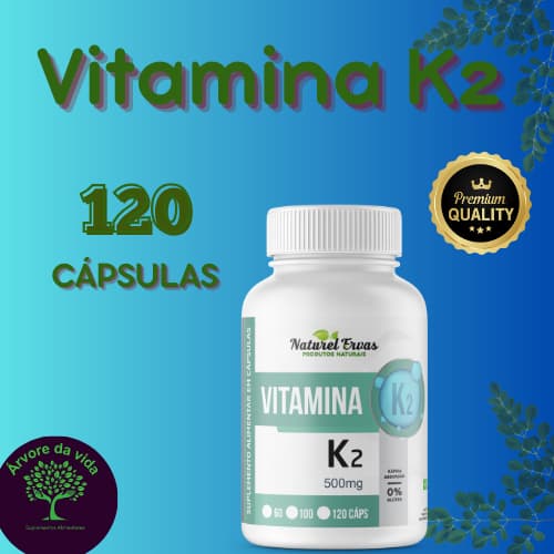 Suplemento Vitamina K2 120 Cápsulas 500mg