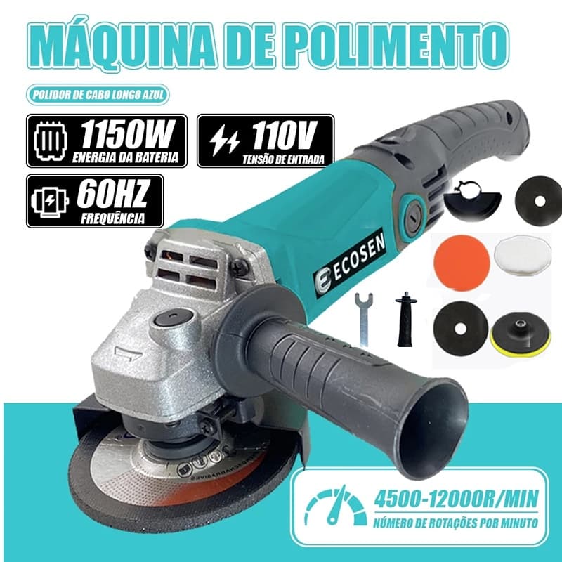 Lixadeira Esmerilhadeira Angular 4 1/2 125mm 1150w 110v/220v 4500-12000R/MIN