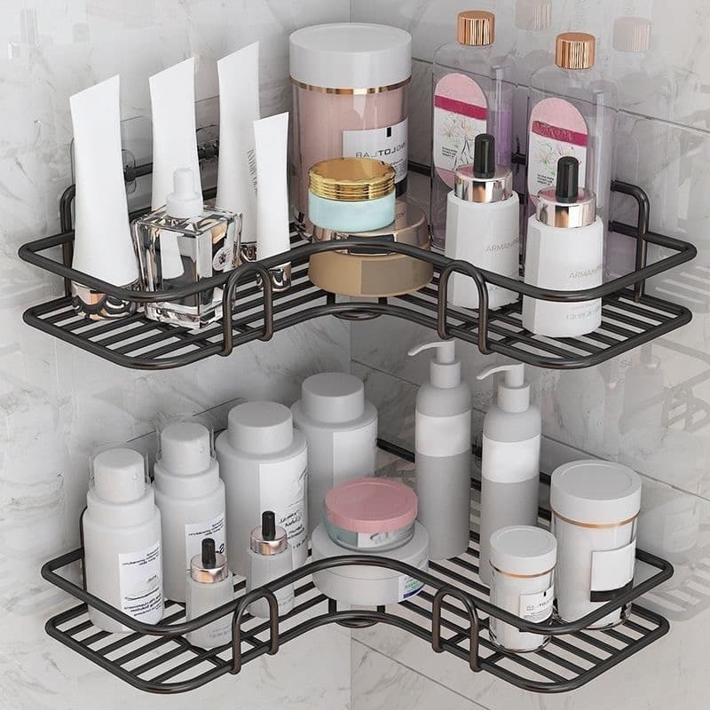 kit 2/4 Suporte Prateleiras Porta Shampoo Com Alto Adesivos Para Banheiro cozinha lavanderia Parede Multiusos