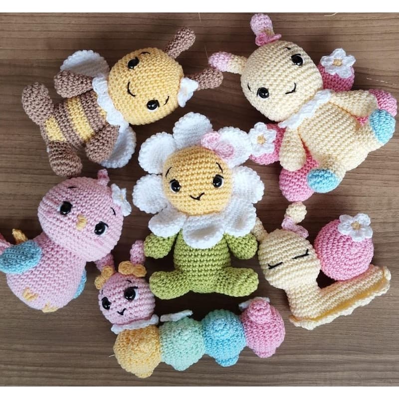 kit tema jardim encantado amigurumi crochê ATENÇÃO 🚨 (leia a descrição) 🚨