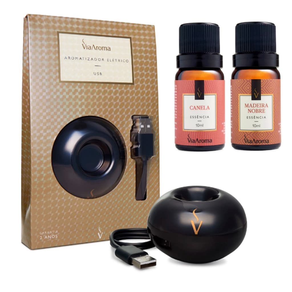 Aparelho Aromatizador USB Porcelana Black Via Aroma Para Notebook PC Gamer