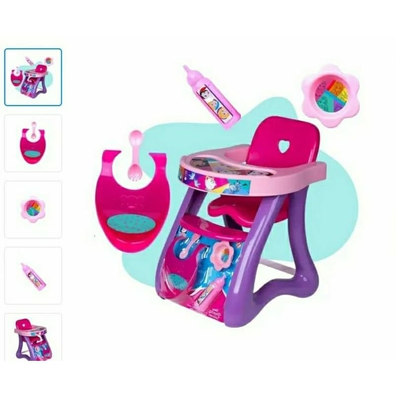 CADEIRA DE ALIMENTAÇÃO BONECA BEBÊ  REBORN FAZ DE CONTA BRINQUEDO INFANTIL