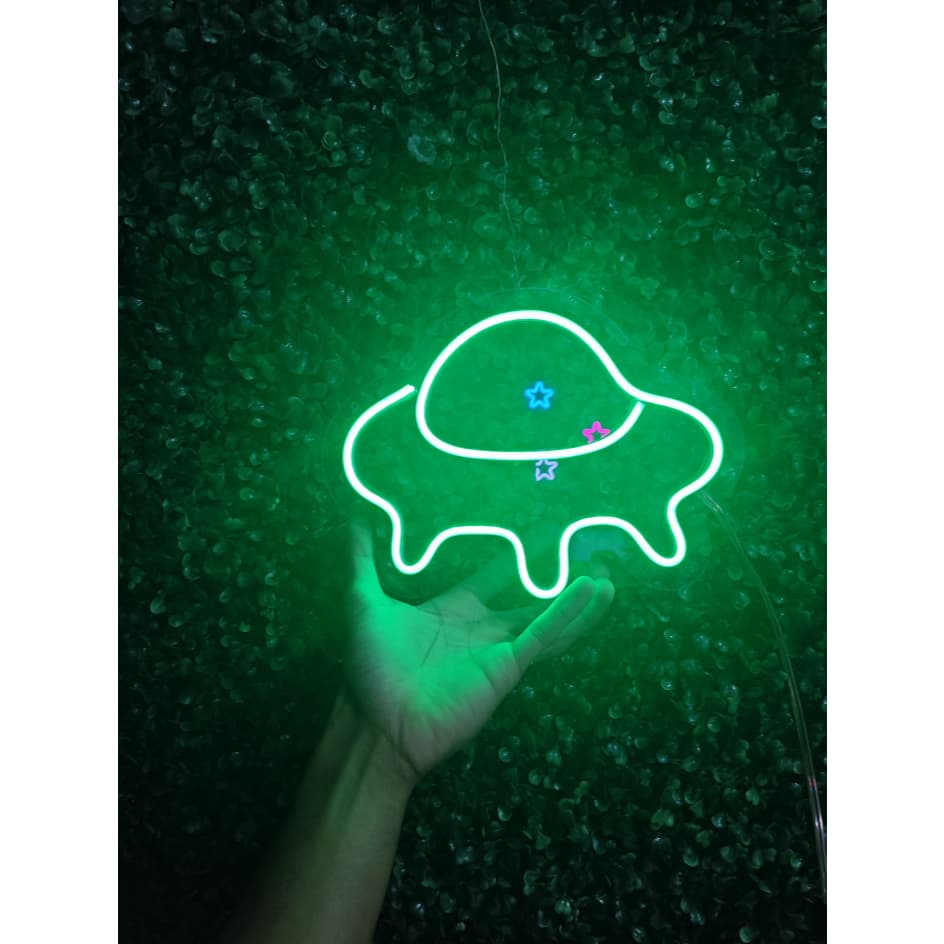 Luminária Parede Nave Espacial Led Neon Decoração 110-220v led