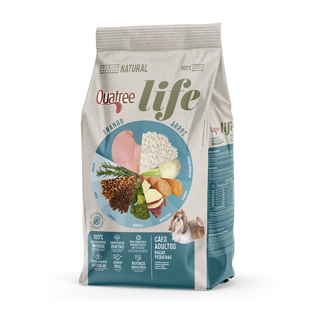 Ração Quatree Premium Ração Life Adultos Raças Pequenas Frango 3kg