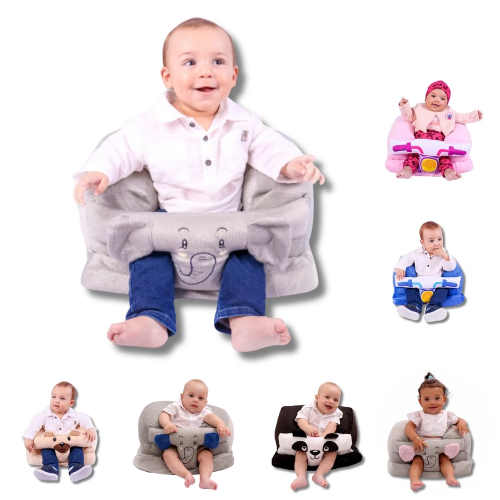Assento Para Bebê Sentar Poltroninha Almofada de Apoio Infantil Sofá Velboa Antialérgica