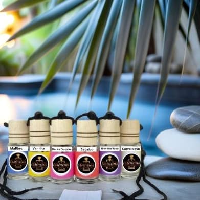 Kit 3 Aromatizantes de Carro de Luxo Cheirinho Automotivo Qualidade Grife com Essência ConcentradaKit Cheirinho Carro de