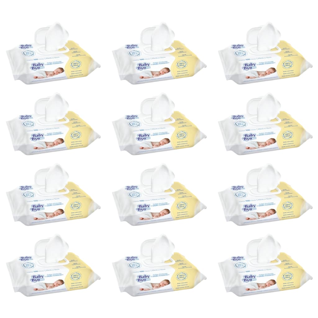 Toalha Umedecida Baby Byn RN 1200 Folhas (12undX100fls)