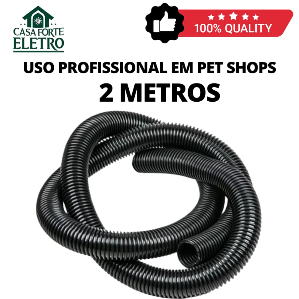 Mangueira Flexível Reforçada 2m 32mm para Soprador Pet Kyklon Kondor Trino Genesis Graça Minag