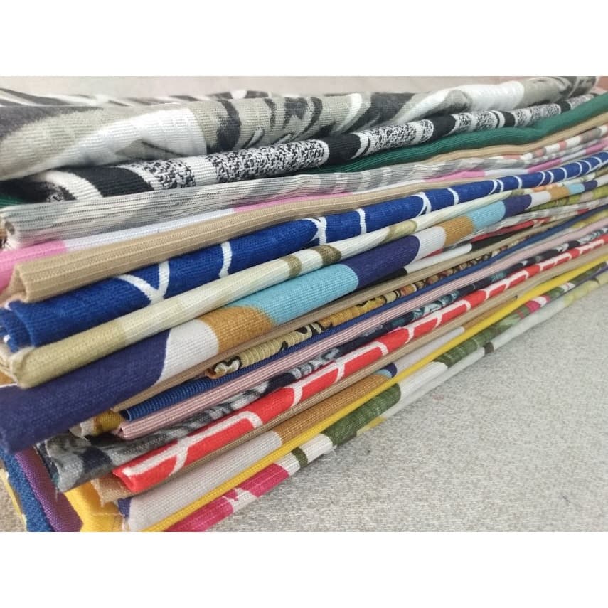 10 Retalho p/tapete, artesanato e patchwork  estampado e liso tecido Gorgurinho e Brim