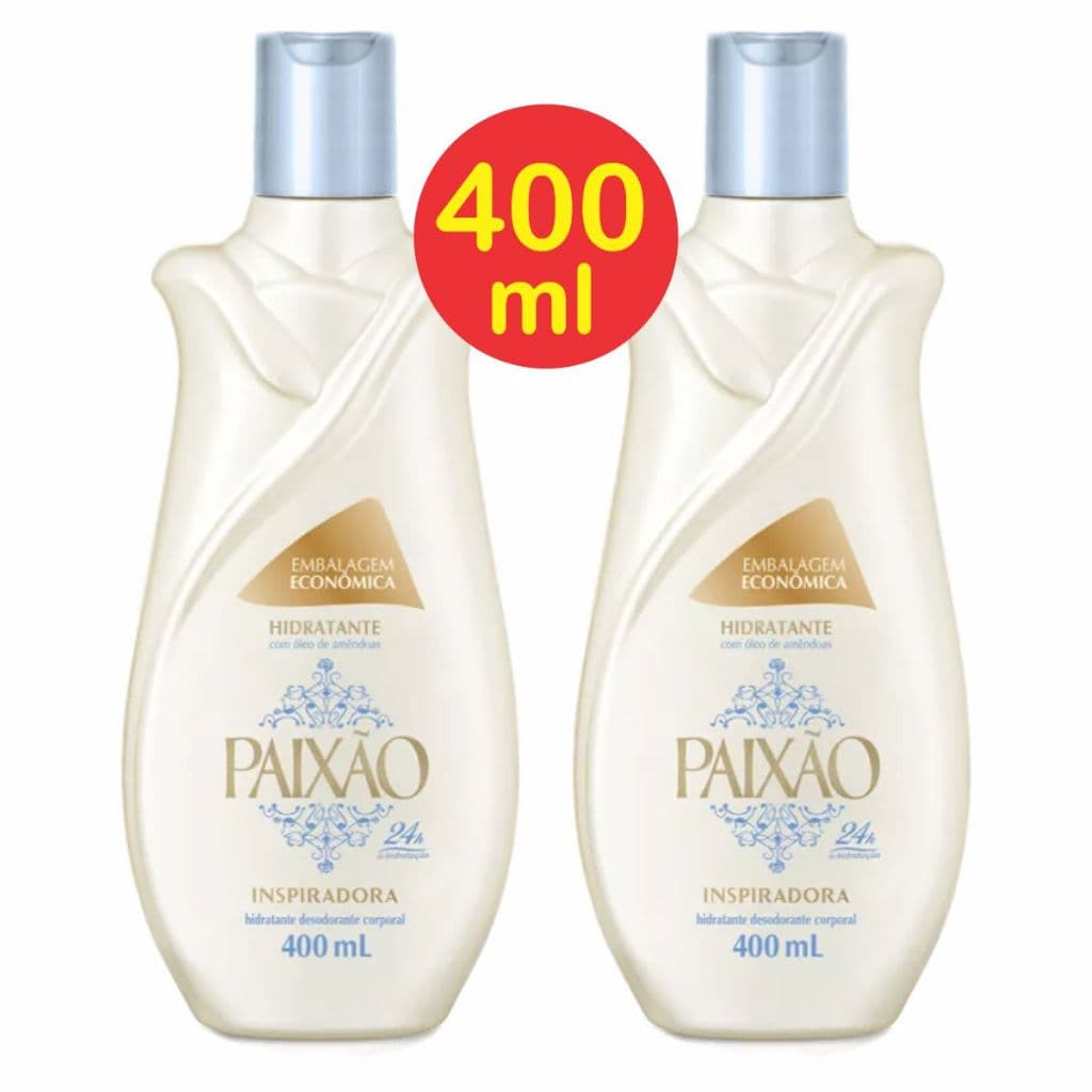 Kit 2 Hidratante Paixão Inspiradora com Óleo de Amêndoas Ação Desodorante 400ml