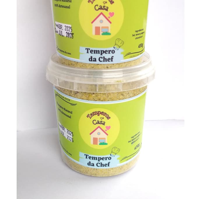 Tempero da Chef - Tempero Artesanal com Chimichurri e Lemon Pepper | Pote 430g