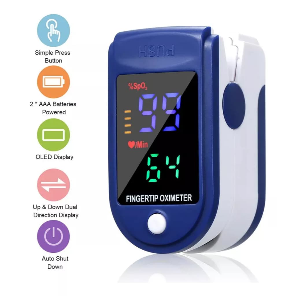 Oxímetro Dedo Medidor de Pulso Oled Digital Indicador Oxigênio Medidor De Saturação Portátil