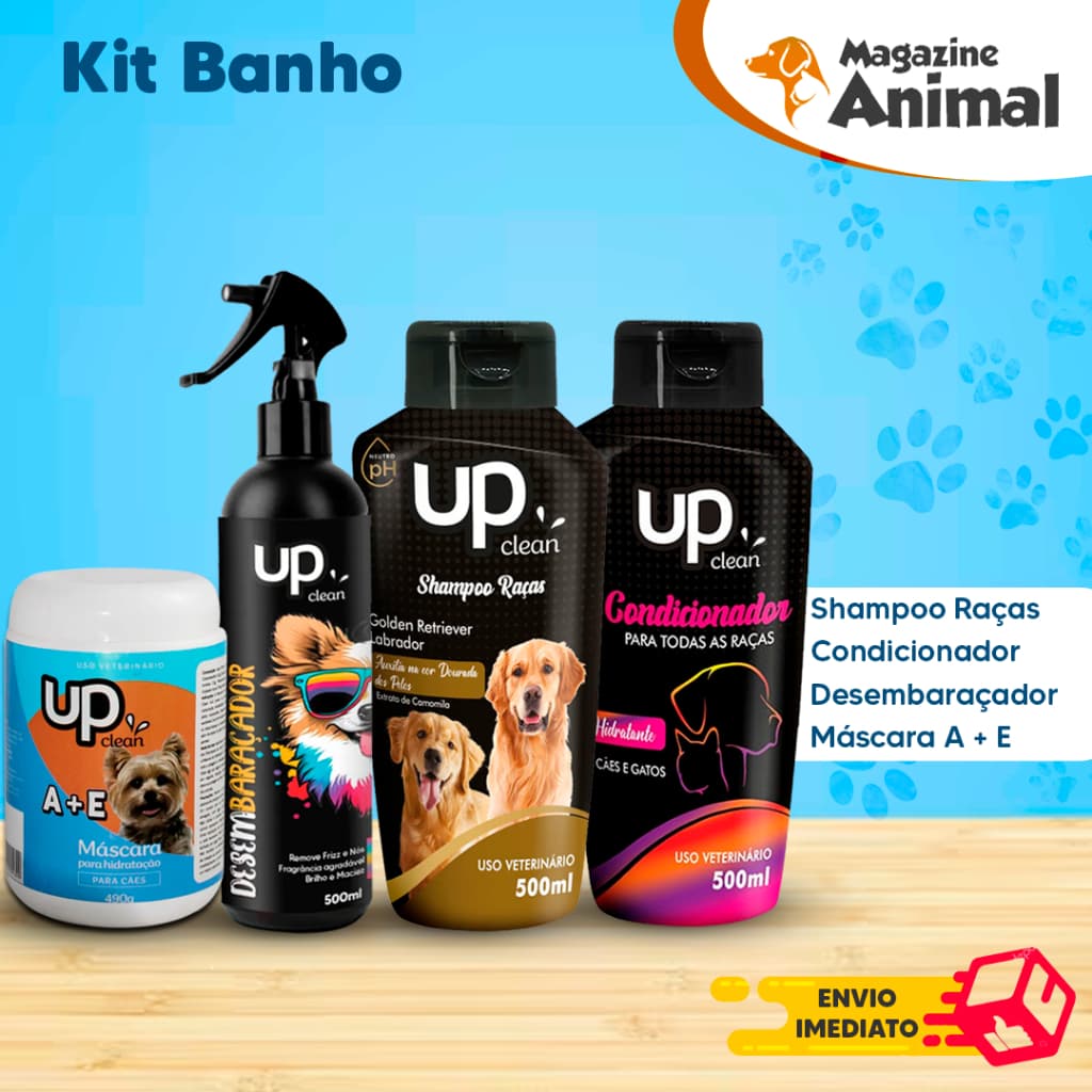 Kit Shampoo Para Cachorro Shampoo Golden/labrador+Mascara A+E+Condicionador universal+Desembaraçador